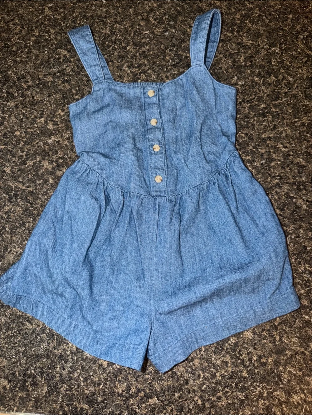 ⭐️ Old Navy Light Denim Blue Girls' Button-Front Romper